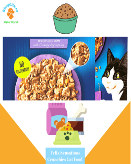 Felix Sensations Crunchies Cat Food Mixed 10 x 100g