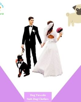 Dog Tuxedo Suit, Dog Clothes Cotton Wedding Party Costume Festival Shirt